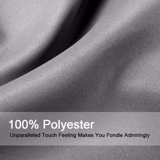 JOSSIOMI Premium High Quality Gray Thermal Plain Blackout Draperies - 4 Pack Panel