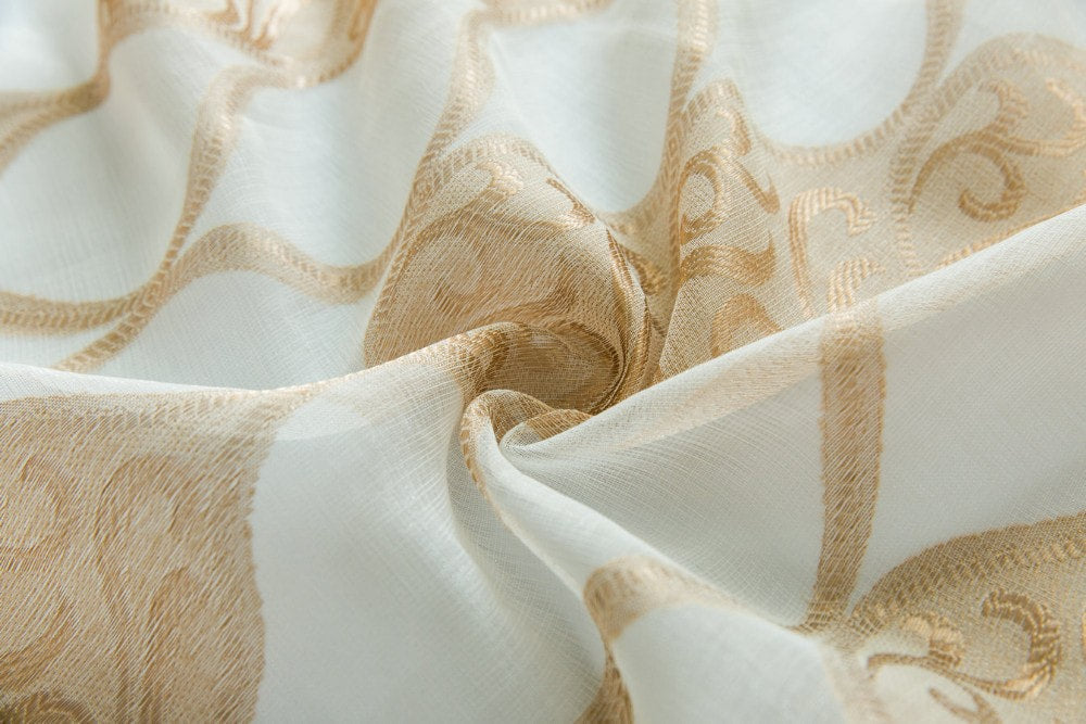 JOSSIOMI Premium High Quality Ivory Thermal Plain Blackout Draperies - 2 & 4 Pack Panels