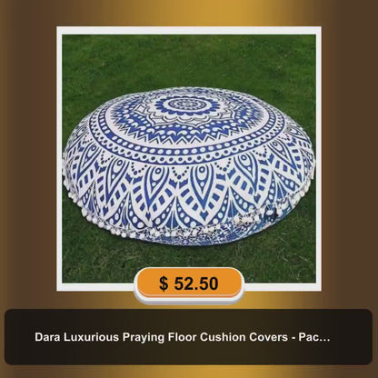 Dara Luxurious Praying Floor Cushion Covers - Pack of 2 by@Vidoo