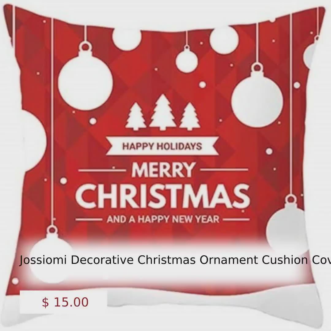 Jossiomi Decorative Christmas Ornament Cushion Covers by@Vidoo