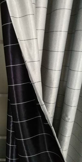 Jossiomi WIDE-WIDTH European Style Black & Silver Embossed Jacquard - 8 Panels (including sheers)