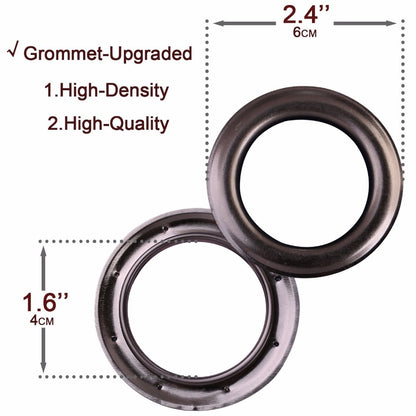 JOSSIOMI Premium High Quality Gray Thermal Plain Blackout Draperies - 4 Panel Packs
